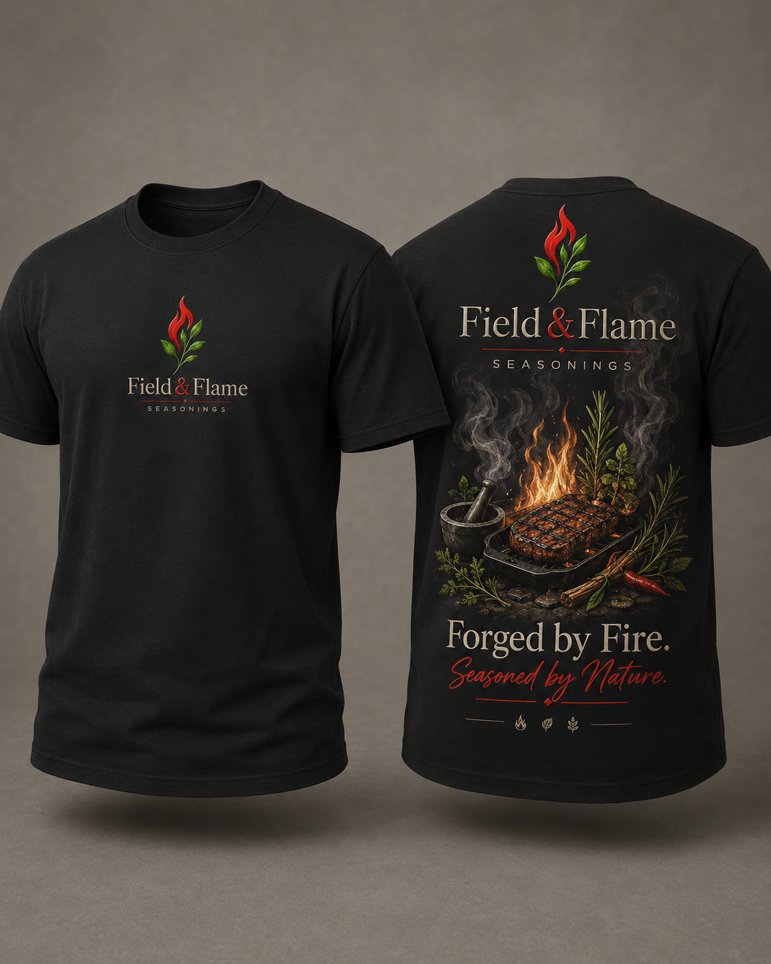 Field & Flame branded shirt concept