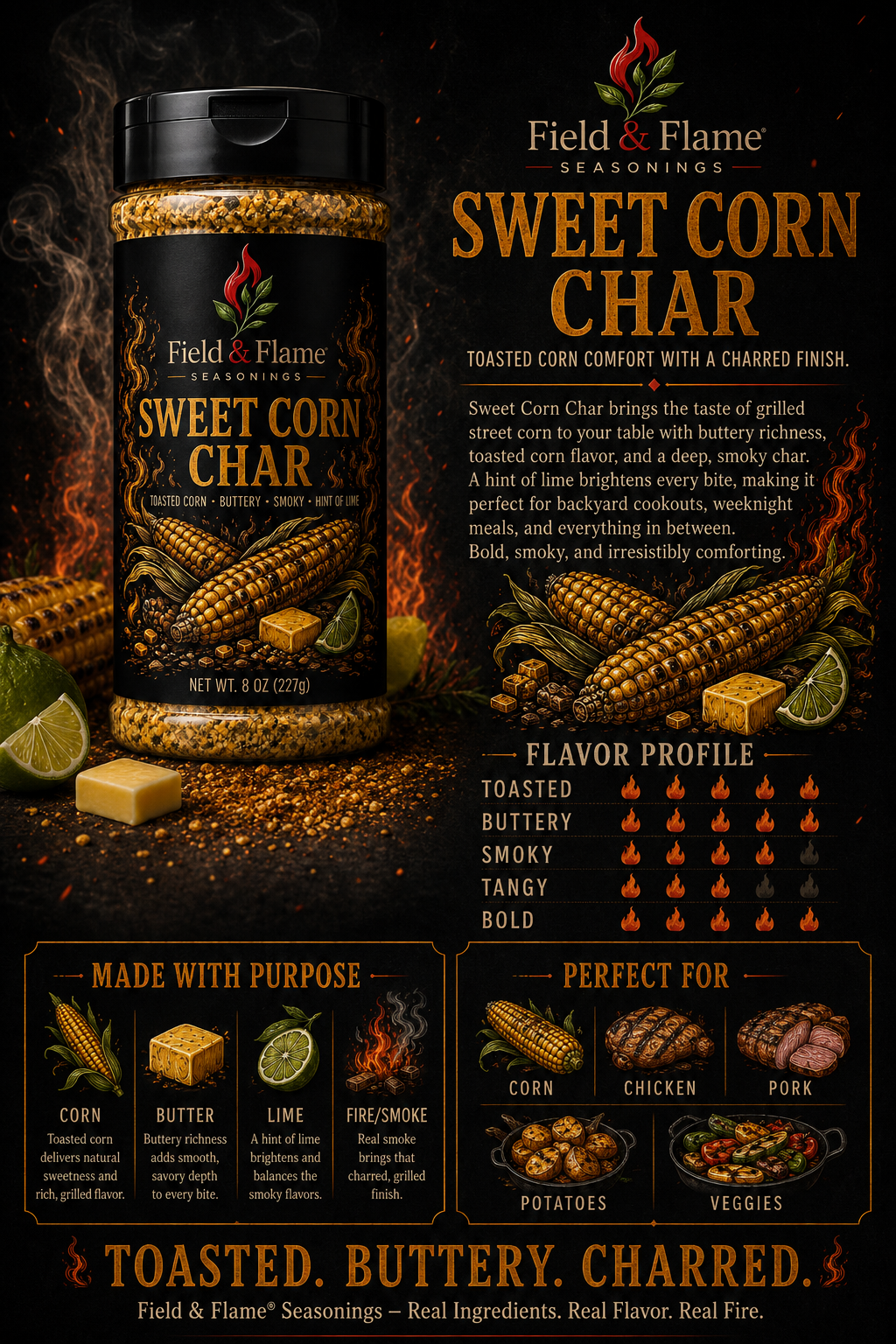 Sweet Corn Char full sales profile example